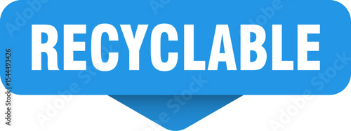 recyclable sticker. recyclable sign on transparent background