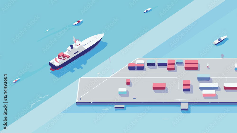 Fototapeta premium cargo ship in port