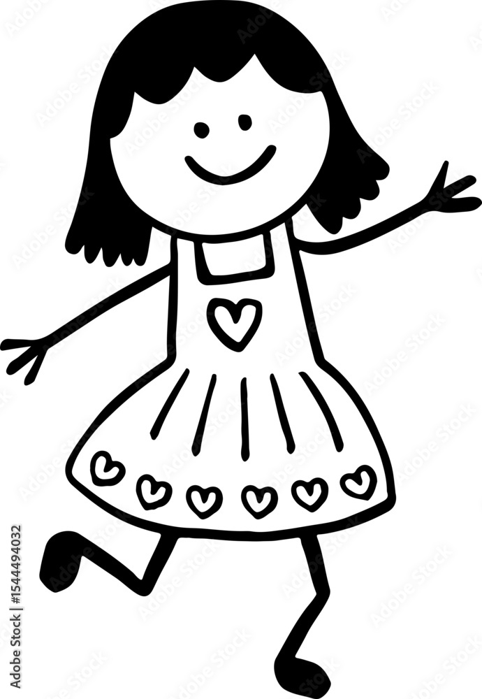 Fototapeta premium stick Girl
