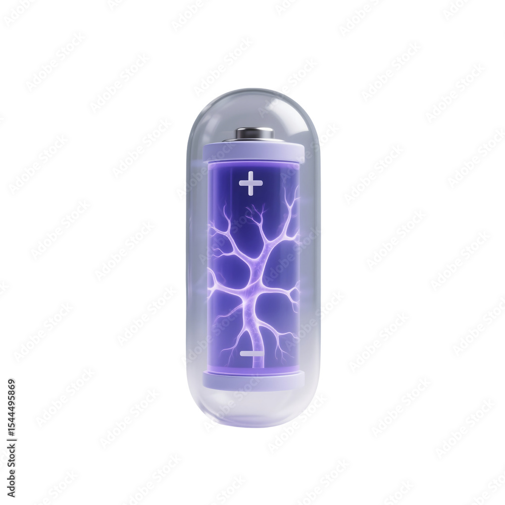 Battery with lightning inside isolated on transparent background Battery with lightning inside isolated on transparent background