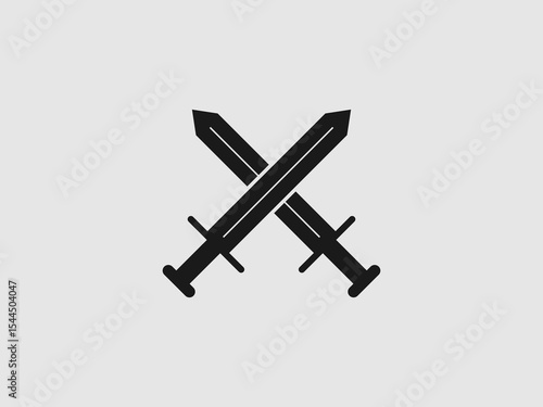 a classic symbol often associated with combat conflict warfare or historical weaponry