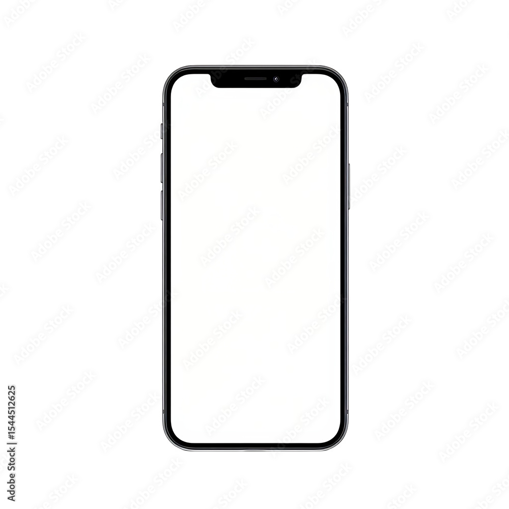 Modern smartphone mockup isolated on transparent background isolated on white background Modern smartphone mockup isolated on transparent background isolated on white background