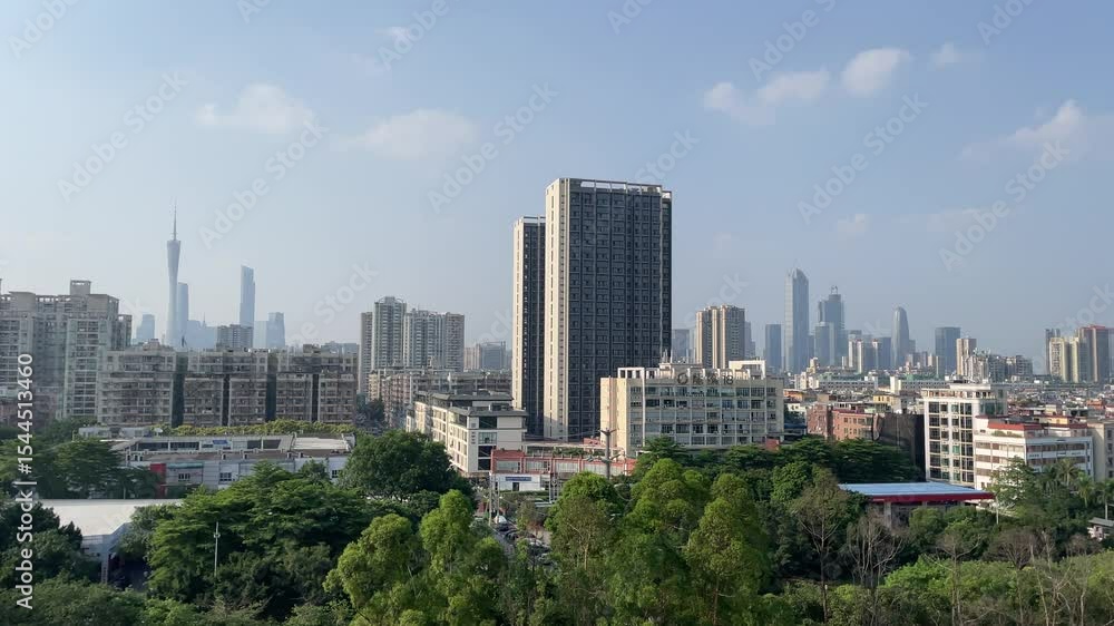 city of guangzhou in summer city of guangzhou in summer