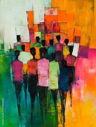 Imagine the world to be different with an abstract image showing a community of positive people who work for a famous church.
