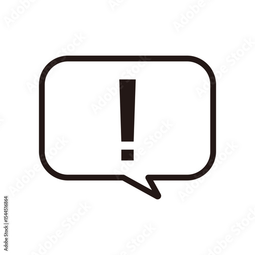 ビックリマークのリアクション付き吹き出し