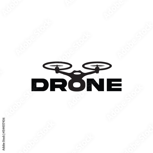 Drone Logo Simple Vector Technology