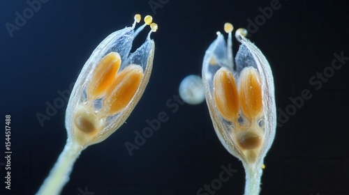 Wallpaper Mural Close-up View of Delicate Plant Structures Highlighting Micro Details of Fertilization and Reproductive Processes in Nature Torontodigital.ca