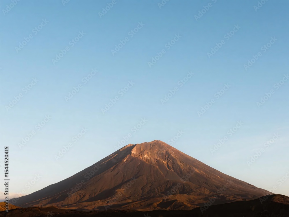 Fototapeta premium Volcano Mountain under Clear Sky
