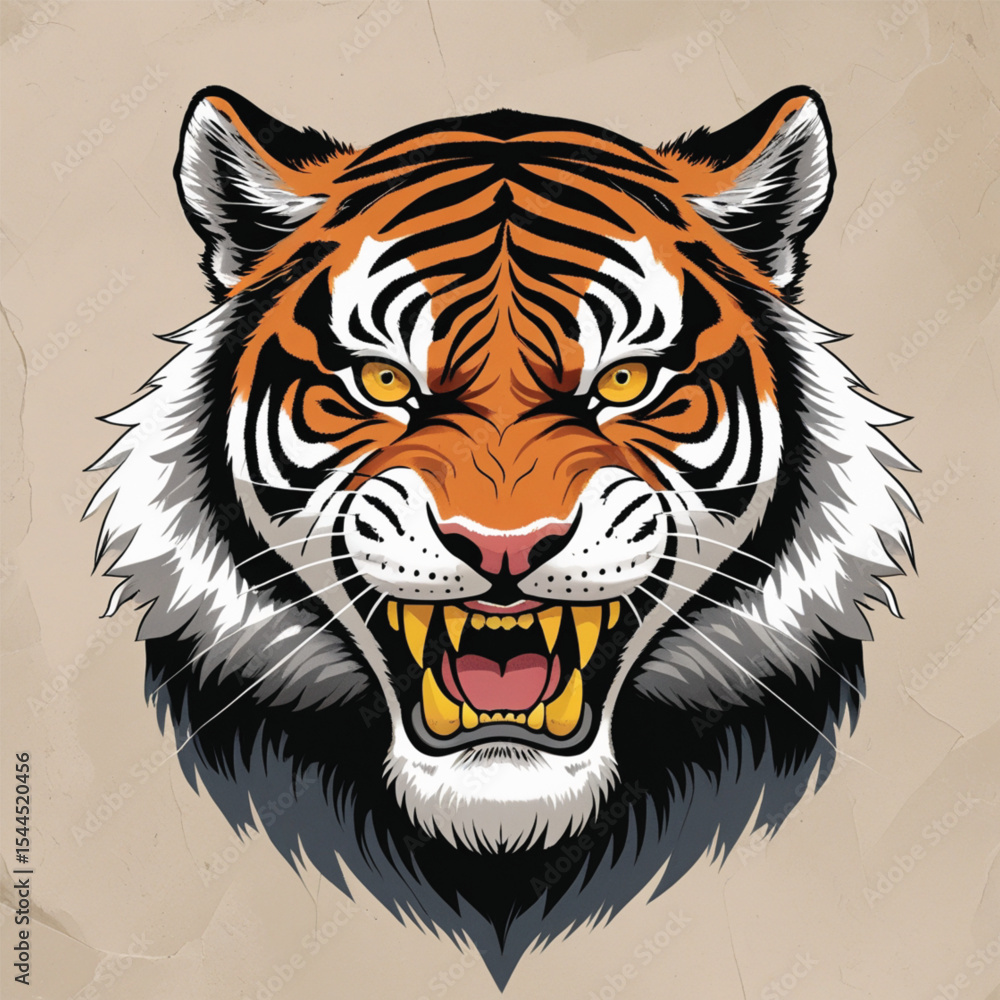 Fototapeta premium tiger head vector