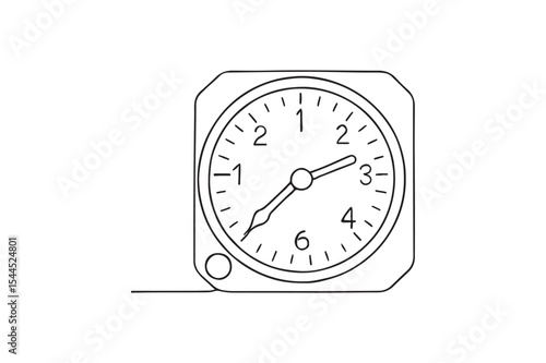 Altimeter continuous one line drawing minimalism design
