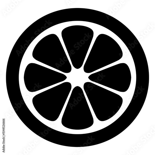 Icono rodaja de naranja o limón
