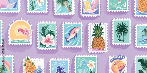 Tropical Stamp Pattern (2)