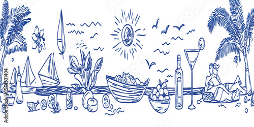 Coastal Summer Scene