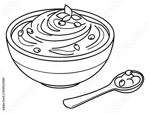 Minimal Hummus Design on White