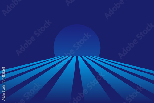Rectangular square background vector in perspective style. blue square pattern on dark blue background.