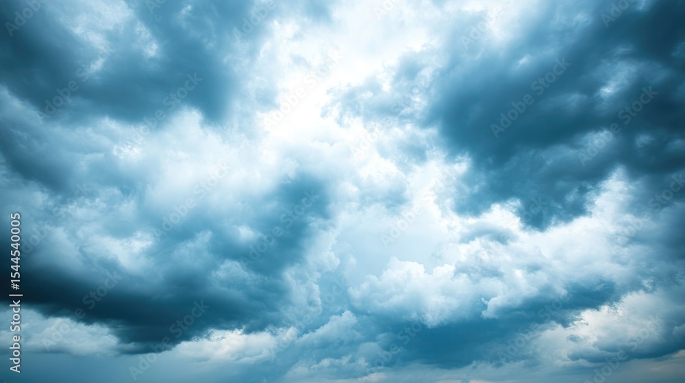 Obraz premium Dark dramatic storm clouds sky