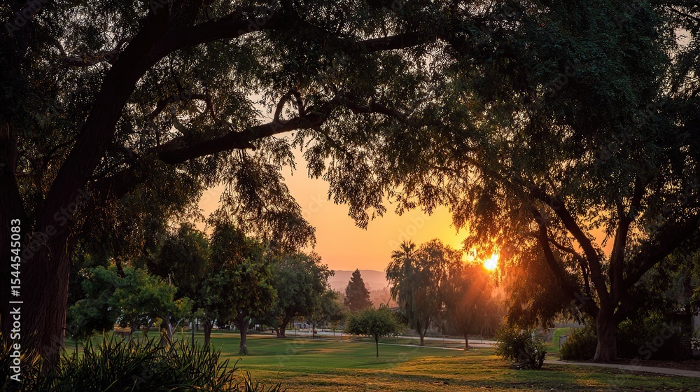 © aditya - Golden Sunset Glow in Verdant Park © aditya - Golden Sunset Glow in Verdant Park