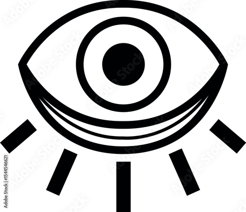 Illustration of eye icon vector graphic design for vision concept and optical symbol for business and creative art vector