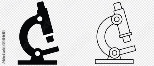 microscope icon, microscope line art - simple line art of microscope, perfect for microscope logos and icons. microscope black silhouette vector, microscope icon clip art.