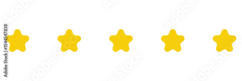 Customer rating feedback concept. Five stars review icon set. For mobile applications. yellow 5 star icon vector.