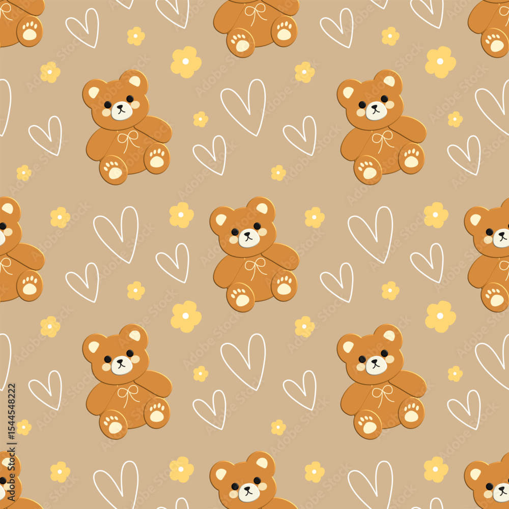 Obraz premium seamless background with teddy bears