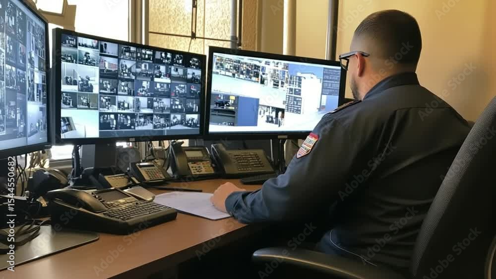 Security Officer Monitoring Surveillance System Security Officer Monitoring Surveillance System