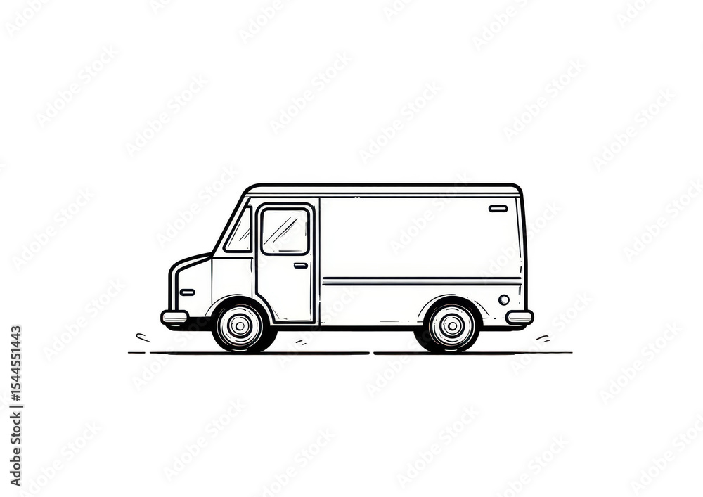 Fototapeta premium Delivery Truck on Road