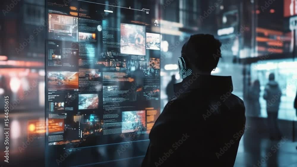 Cyberpunk Cityscape: Digital Data Overload Cyberpunk Cityscape: Digital Data Overload