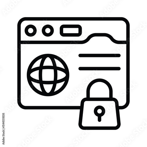 Take a look at this latest line icon of secure website