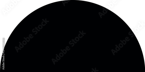 Illustration of download black semicircle vector graphic for design projects and presentations, simple shape illustration art vector