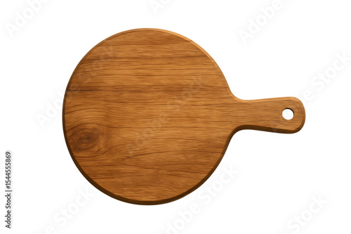 Wooden cutting board isolated on transparent background