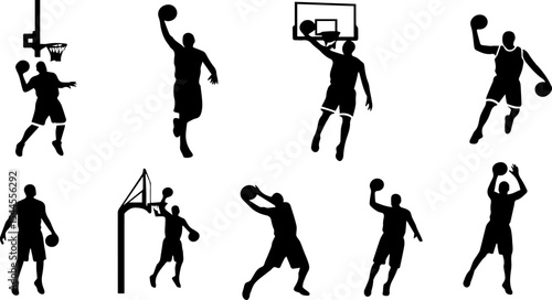 Basketball Player Silhouettes Collection