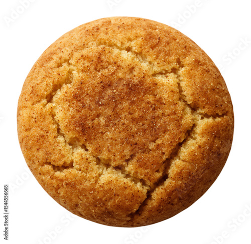 Wallpaper Mural Freshly Baked Snickerdoodle Cookie with a Perfectly Cracked Surface and Warm Cinnamon Sugar Topping, Isolated on Transparent and White Background Torontodigital.ca