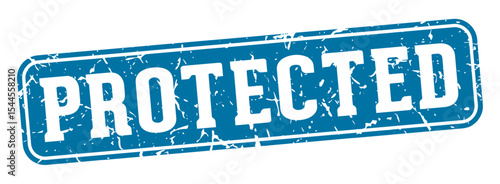 protected rectangular sign. protected stamp