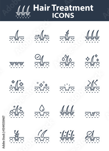 Set of skin care icons, epidermis, beauty, dermatology
