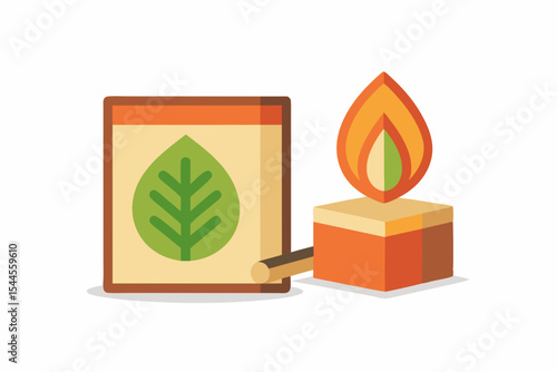 eco matchbox cardboard natural flame