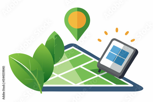 solar gps device leaf shaped antenna