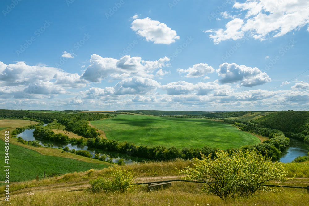 Fototapeta premium The turn of a winding river