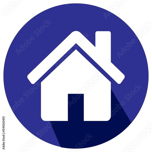 home icon on blue button vector