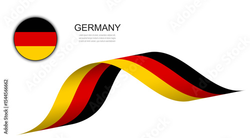 Germany flag on waving ribb...