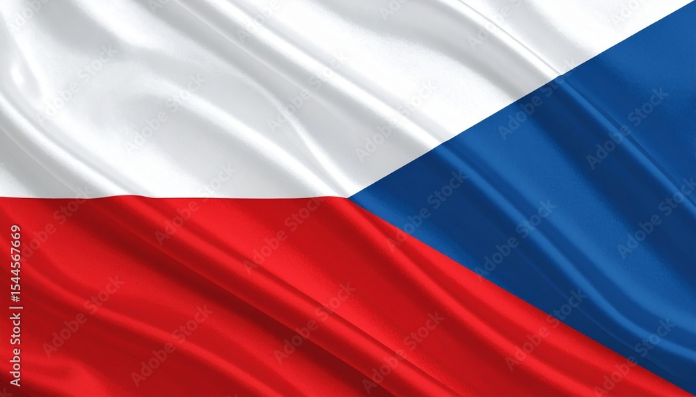 Naklejka premium flag of czech republic