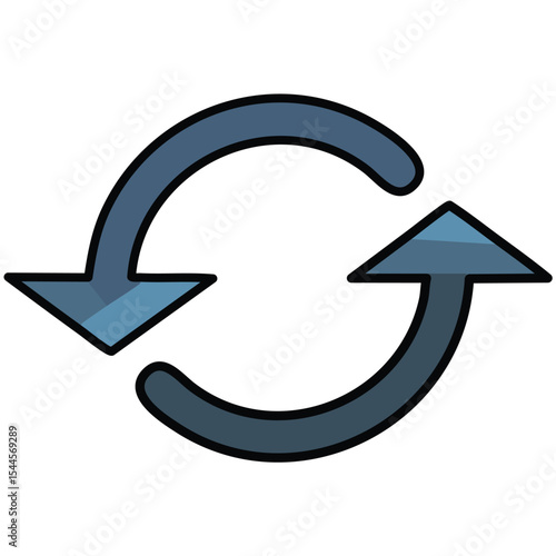 Rounded Refresh Symbol Outline
