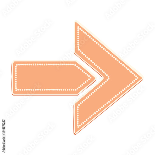 Peach Simple Arrow Icon
