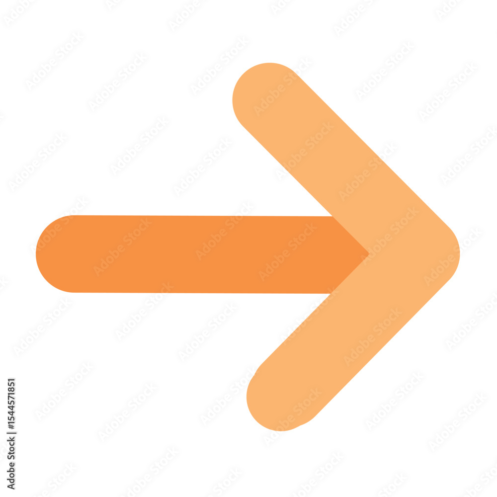 Peach Pointer Arrow Icon

