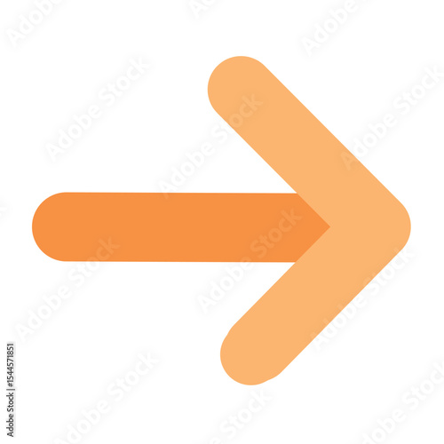 Peach Pointer Arrow Icon
