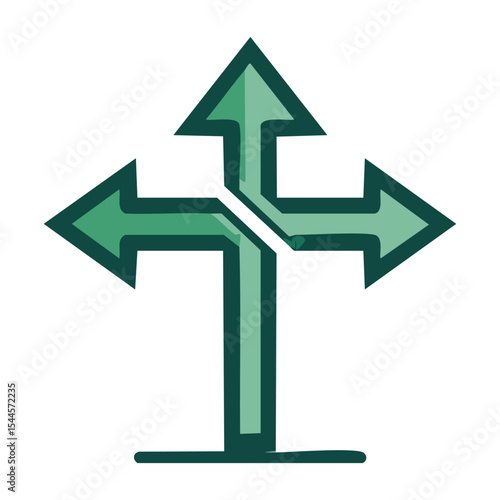 Green Pointer Arrow Icon
