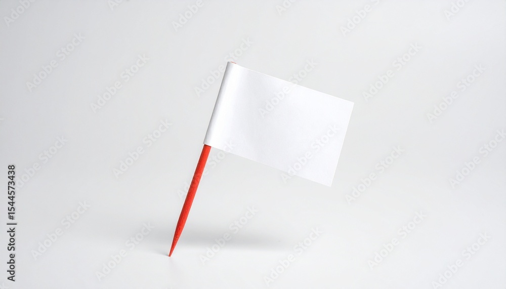 white flag on white background