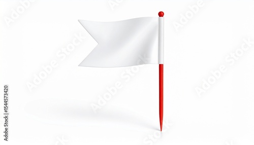 white flag on white background