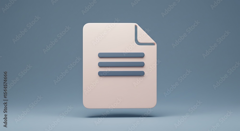 Document Icon Illustration Document Icon Illustration