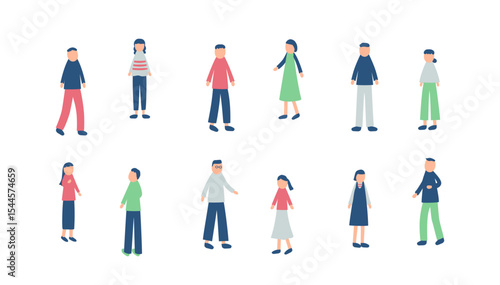 使いやすい人々のイラストセット